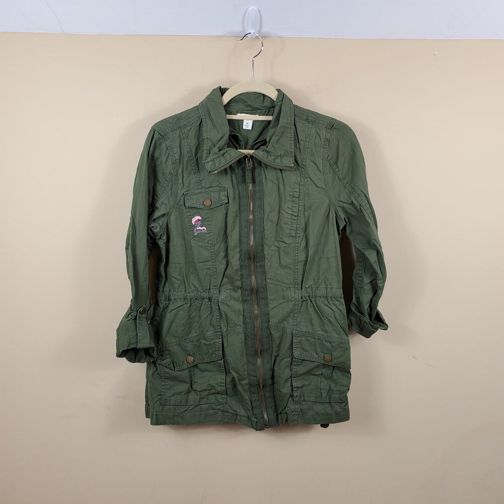 Miami Green Anorak Jacket with Embroidery Size M